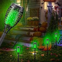 4 stuks zonnevlamlichten waterdicht veelkleurig gazonlicht buitentuin patio trail loopbrug halloween kerstfeest vakantie landschap decoratie Lightinthebox - thumbnail