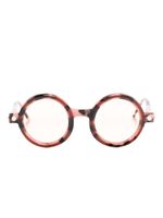 Kuboraum lunettes de soleil à effet écailles de tortue - Rose