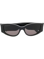 Balenciaga Eyewear lunettes de soleil à logo imprimé - Noir