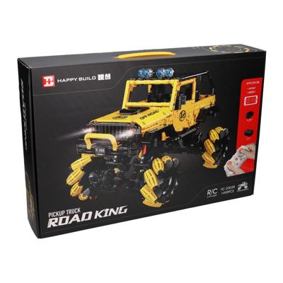 Rc Happy build bestuurbare blokjes bouwset pickup truck - 1490dlg.