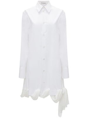 JW Anderson robe-chemise à ourlet enroulé - Blanc