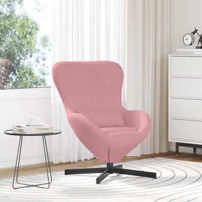 Hangstoel fluweel roze