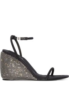 Alexander Wang sandales Dahlia 105 mm à ornements en cristal - Noir