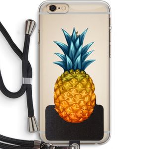 Grote ananas: iPhone 6 PLUS / 6S PLUS Transparant Hoesje met koord