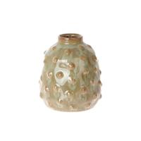 HBX Natural Living Vaas keramiek ø10,5xh12cm olijfgroen