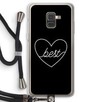 Best heart black: Samsung Galaxy A8 (2018) Transparant Hoesje met koord Best heart black: Samsung Galaxy A8 (2018) Transparant Hoesje met koord