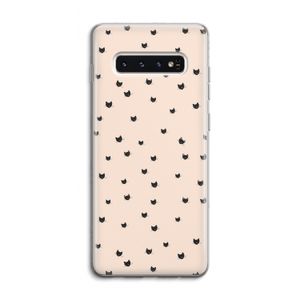 Kleine kattenkopjes: Samsung Galaxy S10 4G Transparant Hoesje