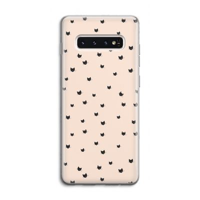 Kleine kattenkopjes: Samsung Galaxy S10 4G Transparant Hoesje