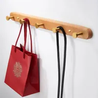 SARIHOSY Luxe Zwarte Houten Wandkapstok