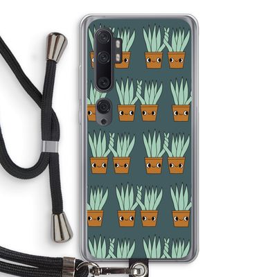 Sansevieria: Xiaomi Mi Note 10 Pro Transparant Hoesje met koord