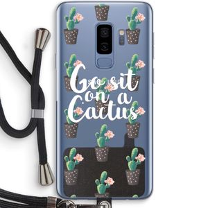 Cactus quote: Samsung Galaxy S9 Plus Transparant Hoesje met koord