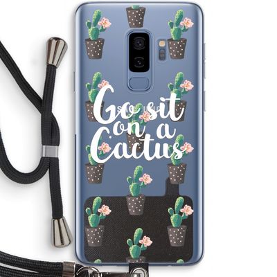 Cactus quote: Samsung Galaxy S9 Plus Transparant Hoesje met koord