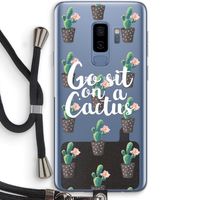 Cactus quote: Samsung Galaxy S9 Plus Transparant Hoesje met koord