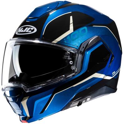HJC I100 Lorix, Systeemhelm, Zwart Blauw