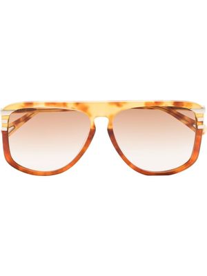 Chloé Eyewear lunettes de soleil à monture aviateur - Orange