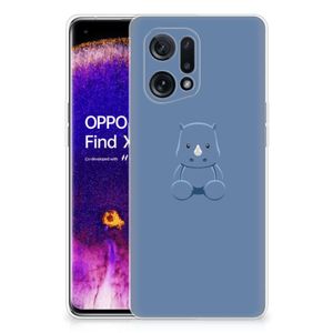 OPPO Find X5 Telefoonhoesje met Naam Baby Rhino