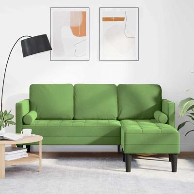 Bankstel Lichtgroen 173 x 131 x 67 cm Fluweel