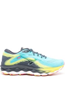 Mizuno Wave Sky 7 spray-paint effect sneakers - Bleu