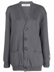 Golden Goose cardigan à logo imprimé - Gris