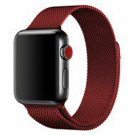 Milanese RVS bandje - Rood - Geschikt voor Apple Watch 42mm / 44mm / 45mm / 49mm