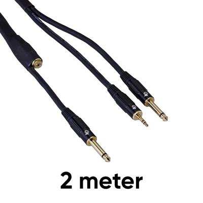 Bespeco EAY2JDMS200 Gitaar- en Hoofdtelefoonkabel 2 Meter