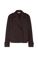 Cato bonded trenchcoat - espresso - 13191