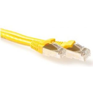 ACT Gele 1 meter SFTP CAT6A patchkabel snagless met RJ45 connectoren