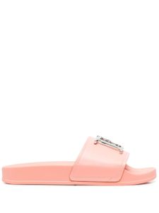 DSQUARED2 claquettes ouvertes à plaque logo - Rose