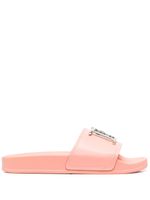 DSQUARED2 claquettes ouvertes à plaque logo - Rose - thumbnail