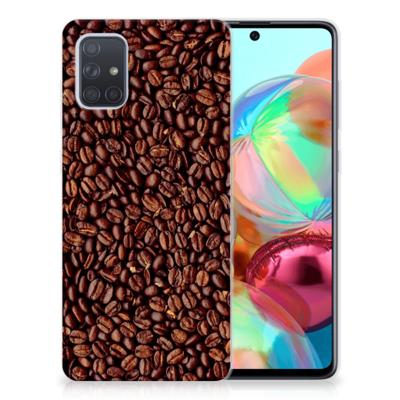 Samsung Galaxy A71 | Siliconen Case | Koffiebonen