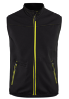 Blåkläder Softshell bodywarmer 38502516 | Zwart/High-Vis Geel | Maat 4XL - 7330509537732