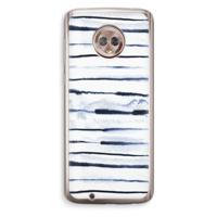 Ink Stripes: Motorola Moto G6 Transparant Hoesje - thumbnail