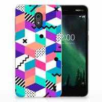 Nokia 2 | TPU Hoesje | Blokken Kleurrijk