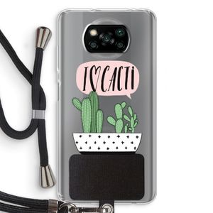 I love cacti: Xiaomi Poco X3 Pro Transparant Hoesje met koord