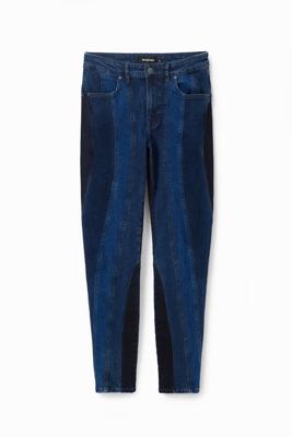 Push-up skinny jeans met naden - BLUE - 44