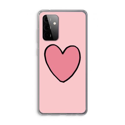 Hartje: Samsung Galaxy A72 Transparant Hoesje