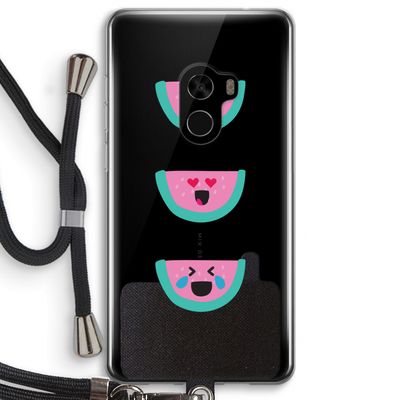 Smiley watermeloen: Xiaomi Mi Mix 2 Transparant Hoesje met koord