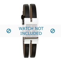 Horlogeband Dolce & Gabbana 3719250559 Onderliggend Leder Zwart 6mm