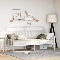 Bedframe voor een daybed met hoofdeinde Wit 75 x 190 cm Staal
