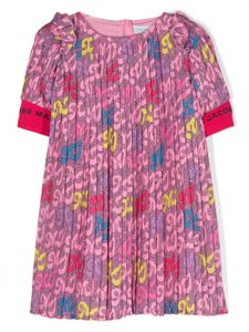 Marc Jacobs Kids robe courte plissée à imprimé monogrammé - Rose