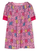 Marc Jacobs Kids monogram-print pleated minidress - Rose