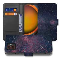 Sterrenregen In Paars Blauw Glitter Samsung Galaxy Xcover 7 Pro | Bookcase Hoesje | Portemonnee hoesje