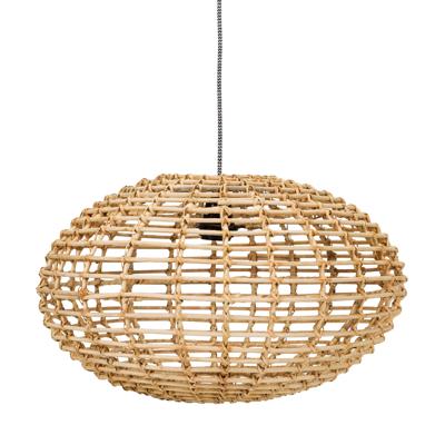 Pompoen hanglamp van natuurlijk rotan