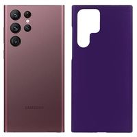 Samsung Galaxy S22 Ultra 5G Rubberen Plastic Behuizing - Paars