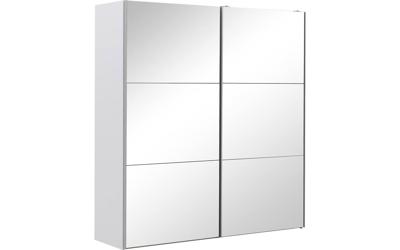Goossens Kledingkast Easy Storage Sdk, 203 cm breed, 220 cm hoog, 2x 3 paneel spiegel schuifdeuren
