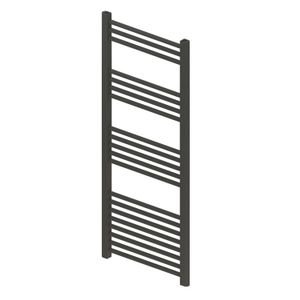 Designradiator BWS Vertico Multirail 120x40 cm Antraciet Zij-Onderaansluiting