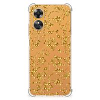 OPPO A17 Case Gouden Bloemen