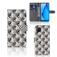 Huawei P40 Lite | Telefoonhoesje | Met pasjeshouder | Salamander Grey