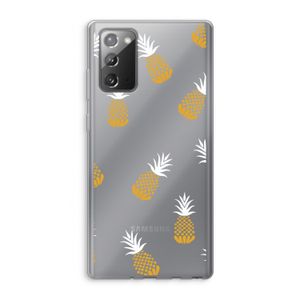 Ananasjes: Samsung Galaxy Note 20 / Note 20 5G Transparant Hoesje