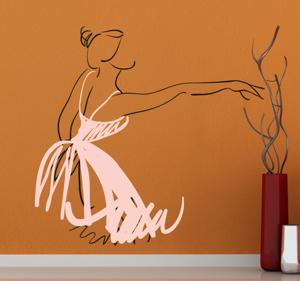 Sticker decoratie ballerina ballet